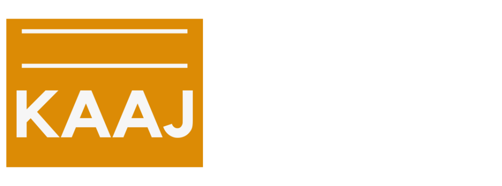 Kaaj Construction Dark Background Official Logo